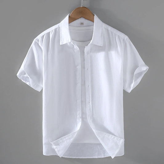 Camisa de lino vintage para hombre